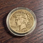 1921 Peace Silver Dollar Coin Ungraded High Relief  Lot #516