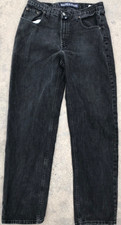 Vintage Made in USA Náutica Black Jeans Men's 36x34 Straight Fit Dark Wash Denim