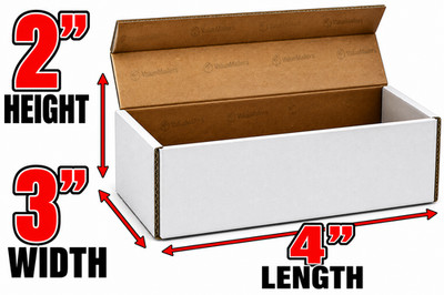50 -  4x3x2 White Corrugated Shipping Mailer Packing Box Boxes
