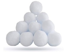 YBB 20 Pack Christmas Fake Snow White Balls, 2 Inch Realistic Snow Plush Balls