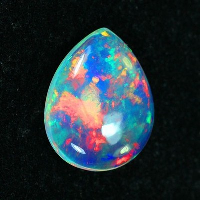3.50Cts RAVISING MULTI COLOR WELO WHITE OPAL PEAR SHAPE LOOSE GEMSTONES M576