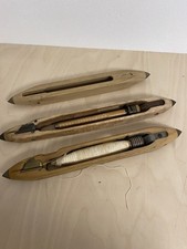 3x Webramen Webschiffchen Weberei Antik