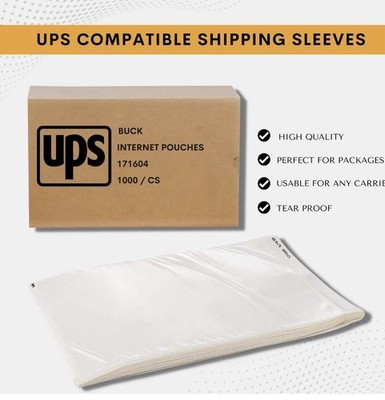 1000 7x10 Clear Internet Address Pouches/Sleeves UPS/Fed Ex/USPS Free Shipping