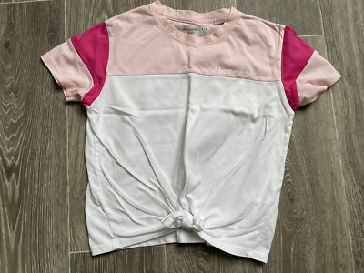 Abercrombie Kids Shirt Gr Teens 9-10 Weiß Pink Rosa