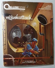 Mouskattack 1981 game by Sierra's On-Line Systems for Apple II+,IIe,IIc,IIgs