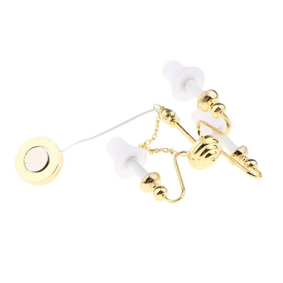 1:12 Lampada da soffitto a LED elettrica in miniatura a 3 bracci Accessori per - Immagine 3 di 4