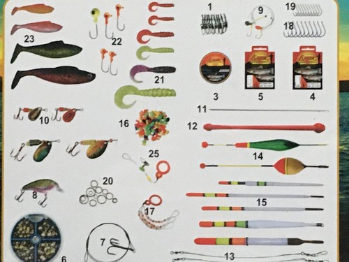 Angelset AAL HECHT ZANDER FORELLE DORSCH KARPFEN BARSCH Angelzubehör Komplettset - Bild 18 von 21