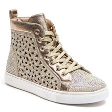 Lady Couture New York Sneakers Hautes Dor�es, Fabric Tissu Brillant
