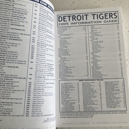 DETROIT TIGERS MLB 2005 Guida informativa gioco ALL STAR - Foto 5 di 12