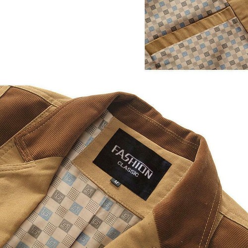 Herren Formelle Jacke Retro Knopf Anzug Blazer Mantel Leger Slim Fit Tops Outwears  - Bild 9 von 15