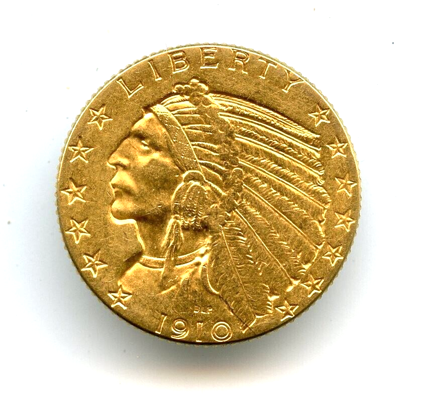 1910S 5 Indian Head Gold Coin UNCIRCULATED! SCARCE DATE GOLD!! NO