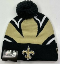Authentic New Era New Orleans Saints Beanie/ Pom / Black/Gold / NWT Reg 20