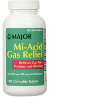 Major Mi-Acid Gas 80 mg Chew 100 Tabs (Pack o...