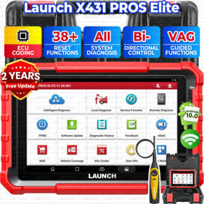 2025 Newest LAUNCH X431 Pro Elite V+ Bidirectional Car Diagnostic Scanner Coding