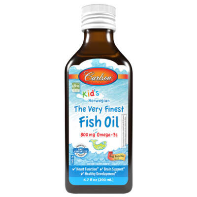 Carlson Labs Kid's The Very Finest Fish Oil 800mg Omega-3s 200ml Just Peachie