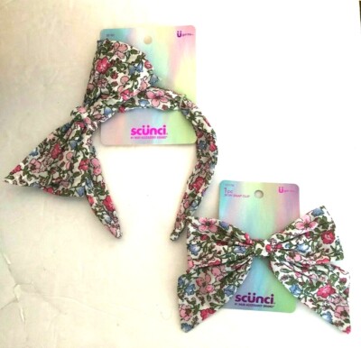 Headband and or Hair Bow Scunci Hair Accessory New