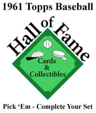 1961 Topps Baseball (371-583) EX Condition Pick 'Em Complete Your Set High #