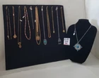 Costume Jewelry Vintage Lot 12 Necklace Charms, Chain, Beads Gold Tone & More M