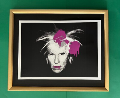 DEATH NYC Hand Signed LARGE Print Framed 16x20in COA ANDY WARHOL BOW Pop Art @