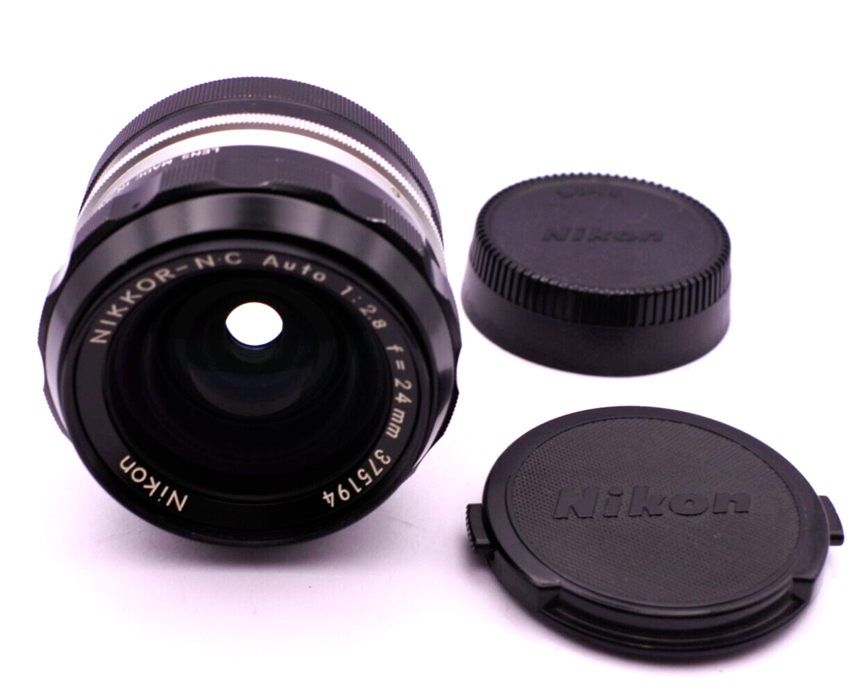 美品★Nikon NIKKOR-N・C Auto 24mm F2.8#17854 Nikon Nikkor N.C Auto 24mm F2.8 non Ai MF Wide Lens [Near