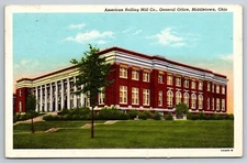 Exterior view of the American Rolling Mill Co., Middletown, OH Vintage Postcard