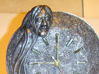 RICKER PEWTER INDIAN CLOCK quartz Ltd Ed WORKS MINT: NEVER DISPLAYED with COA — photo 3