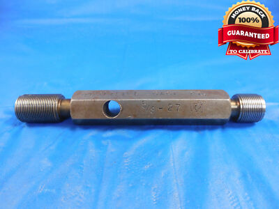 5/8 27 THREAD PLUG GAGE .625 GO NO GO P.D.'S= .6004 & .6037 5/8-27 QUALITY CHECK