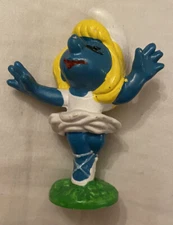 BALLERINA SMURFETTE - 20098 - SMURFS VINTAGE 1977 SCHLEICH PEYO 2" PVC FIGURE