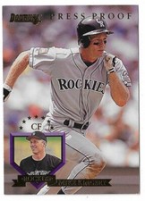 1995 Donruss Baseball Mike Kingery Press Proof Card #96 Colorado Rockies