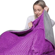 10 LBs 48" x 72" Super Soft Weighted Blanket for Kids with Removable Cover - ...