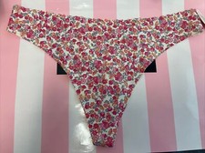 NWT VTG 2007 Victoria's Secret ANGELS SMOOTH THONG , FLORAL - Large CLOSE-OUT 