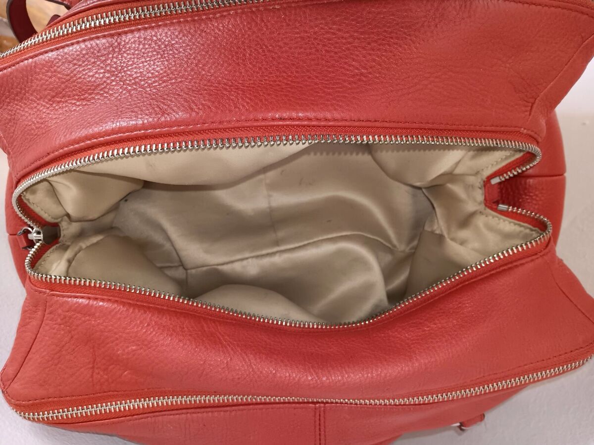 Coach Bag 3 Zip Vermillion Red Leather Park Soft Katheryn Coach Bag 3 Zip Vermillion Red Leather Park Soft Katheryn