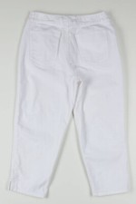 Vintage White Talbots Denim Capri Pants Size 8 Medium Casual Retro