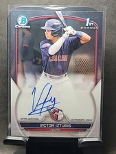 2023 Bowman Chrome Prospects Autograph 1st Chrome Auto CPA-VI Victor Izturis 
