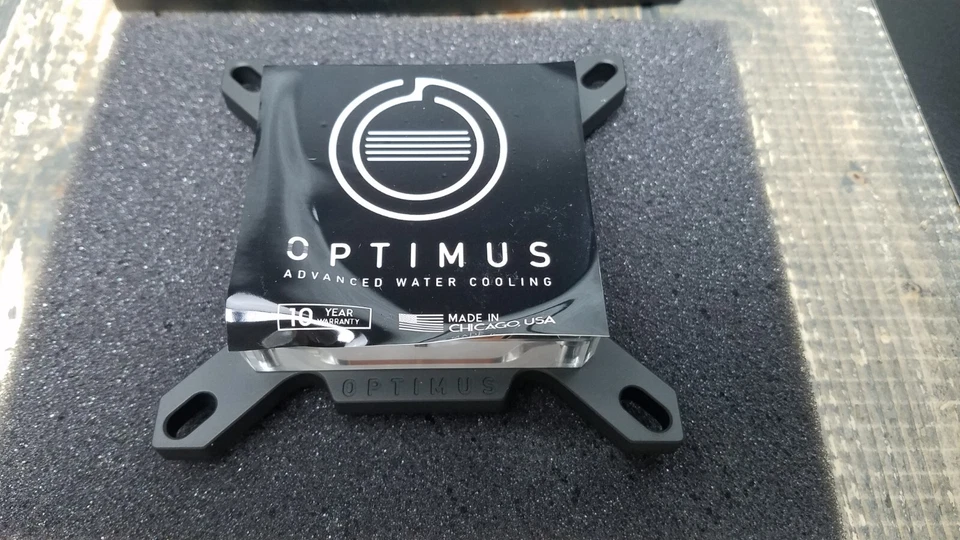 Optimus Foundation Intel CPU Water Block BLACK Acrylic Top Copper OPEN BOX ITEM - Image 4 of 4