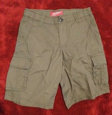 CARGO SHORTS SIZE 12 ADJUSTABLE WAIST BOY'S ARMY GREEN SURF  SKATE ARIZONA...