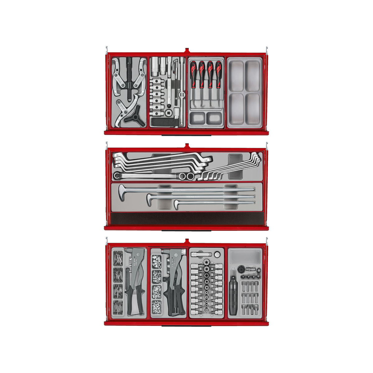 Teng Tools 753 Piece PRO35 26 Inch Wide Red Mega Master Tool Kit