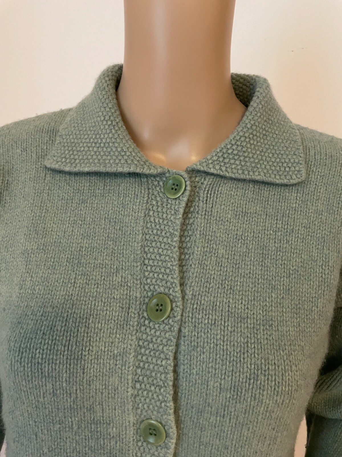 LL BEAN collared button down cardigan - image 2