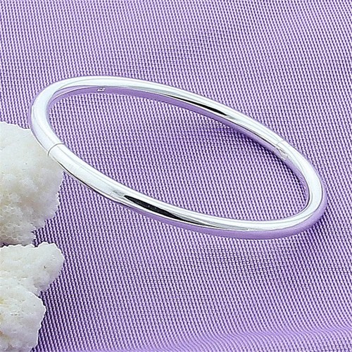 DOTEFFIL 925 Sterling Silber massiv glatt Öffnung Armreifen Armband Party Schmuck - Bild 5 von 6
