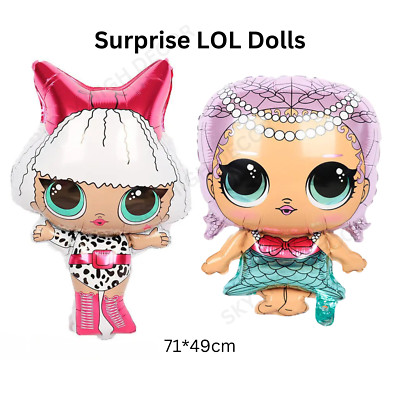 Surprise LOL Puppen Folienballons Geburtstag Diva Puppe Meerjungfrau Merbaby Ballon UK