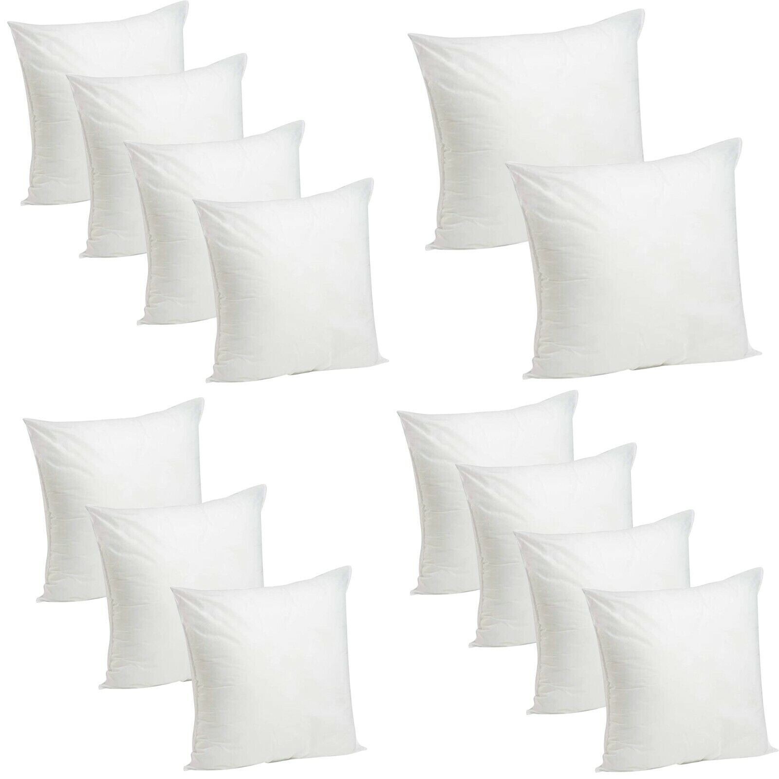 Extra Filled Cushion Inners Hollow Fiber Inserts Pillow Pads Comfy