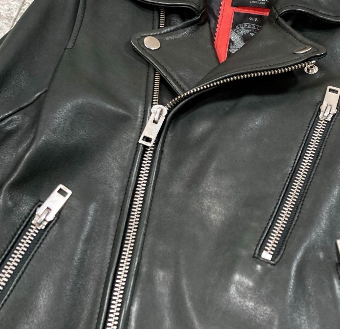 DIESEL x TIMELESS COLLECTION Lamb Leather Double Rider Jacket