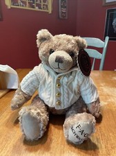 FAO Schwarz 11" Beige Teddy Bear Plush 2017 Cardigan Sweater NWT New with Tag