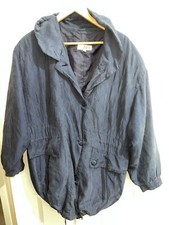 Miss Joy Vintage/retro Womens Xl Dark Blue Long Sleeve Button Fasten Jacket (ex)