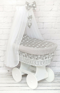 Bebe Complet Literie Ensemble Avec Baldaquin Pour Osier Moise Panier Big Stars A Ebay