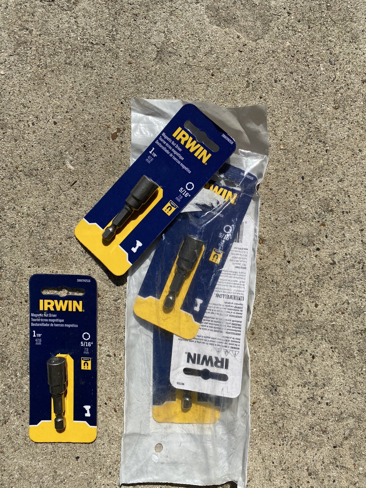 IRWIN IWAF242516 Steel Magnetic Nutsetter 1/4 Hex x 1-7/8 L x 5/16 