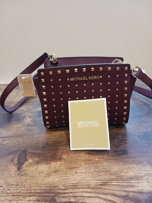 MICHAEL KORS HANDBAG PURSE MINI SELMA STUD NEW!