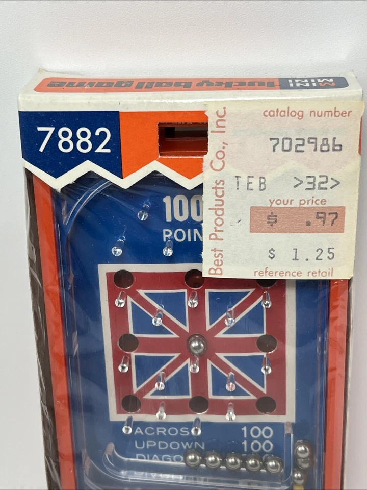 Época Mini Bola de la Suerte Laberinto BB Juego 7882 Palma Portátil En Caja Hong Kong Nuevo de Lote Antiguo Foto 2 de 4