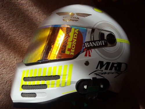REFLECTIVE HI VIZ HELMET SAFTEY STICKERS BIKE FLUORESCENT YELLOW+TRON NIGHT+DAY - Picture 5 of 11