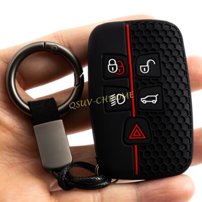Für Jaguar Range Rover Sport Evoque Velar Autoschlüssel Hülle Ring Kette Silikon